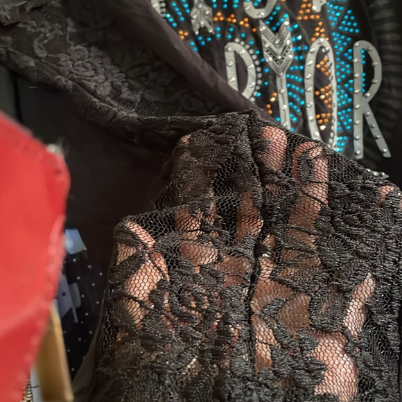 Cute, black, lace T-shirt. Size XL. Says gypsy Warrior on the front. - Picture 3 of 3